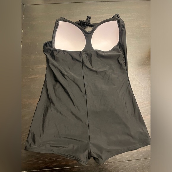 MOLYBELL Women’s Boyleg Ruched Swimsuit One Piece Bathing Suit Tummy Control - Picture 9 of 9